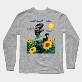 Sunflower Soul, T Rex Heart Long Sleeve T-Shirt